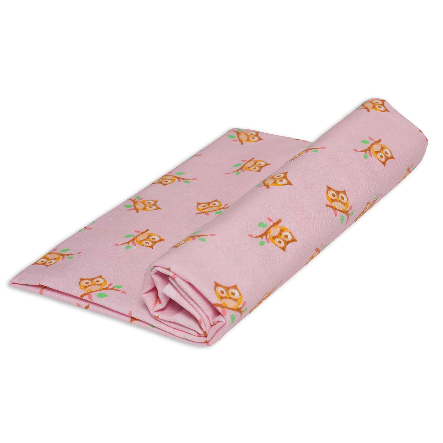 Пеленка фланелевая Чудо-чадо для новорожденных Совушки 85х120 см 1 шт розовая - фото 1