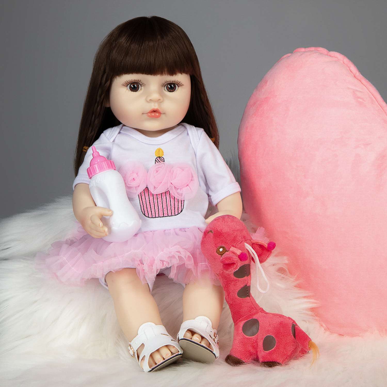 Кукла Реборн QA BABY девочка Анжелика силиконовая большая 45 см 4508 - фото 3