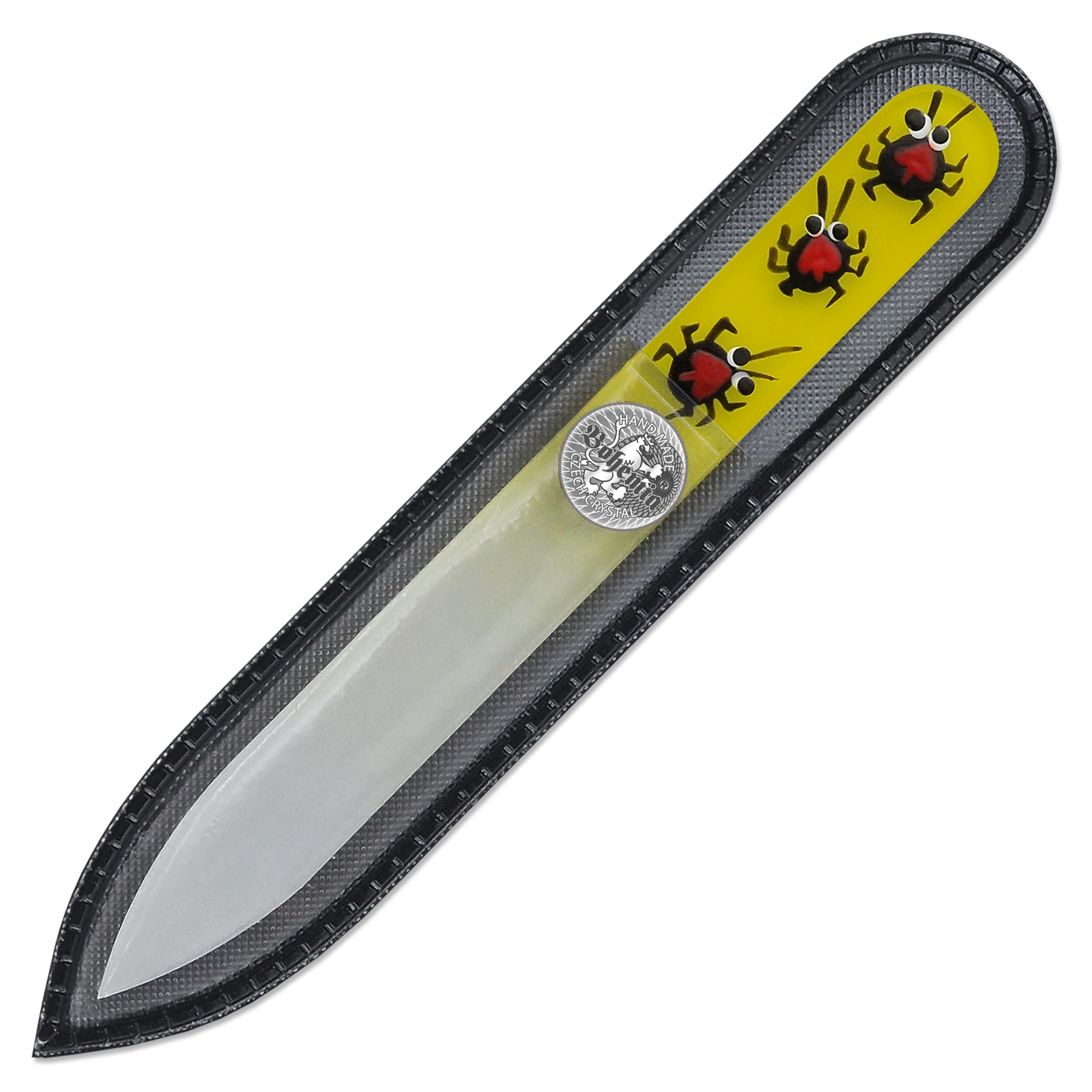 Пилка для ногтей BOHEMIA Czech Glass Nail Files 90 мм ручная роспись жучки - фото 2