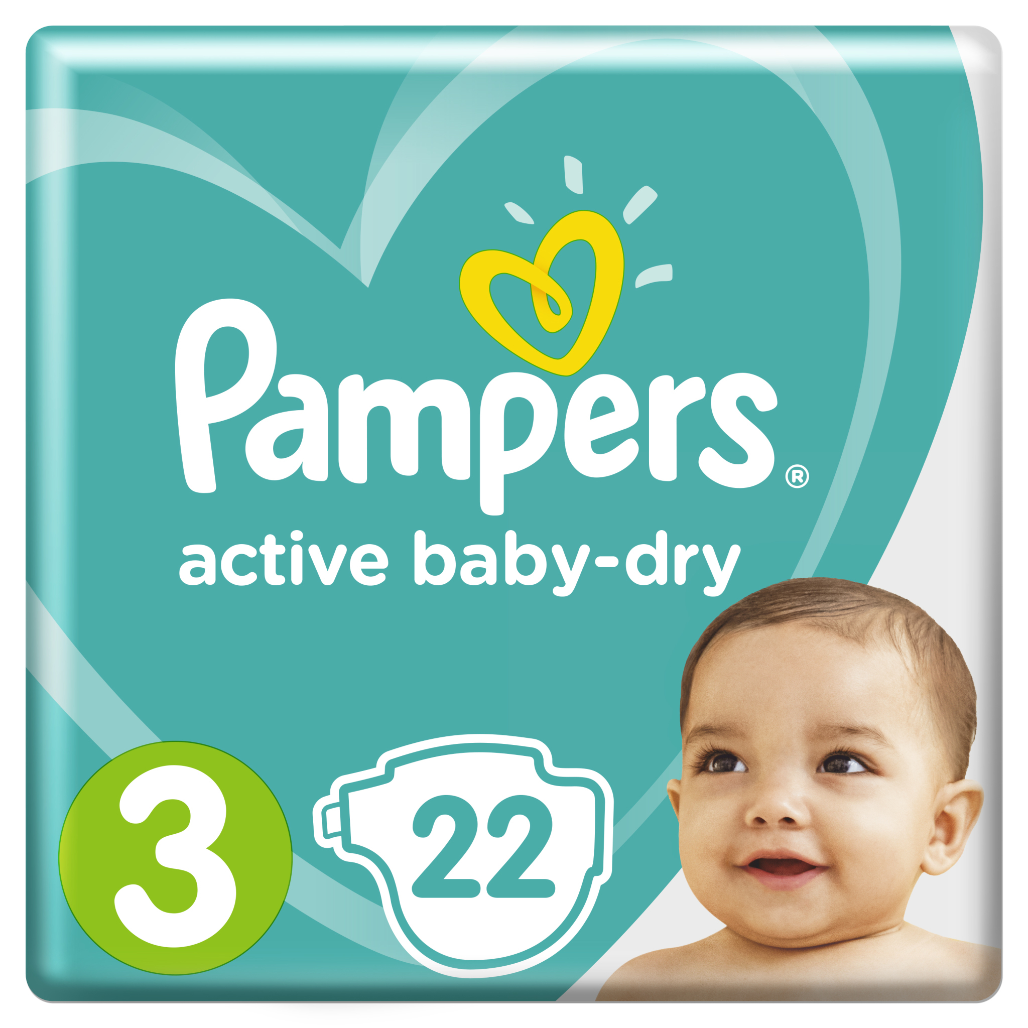 Pampers подгузники Active Baby-Dry 3 (6-10 кг) 22 шт.