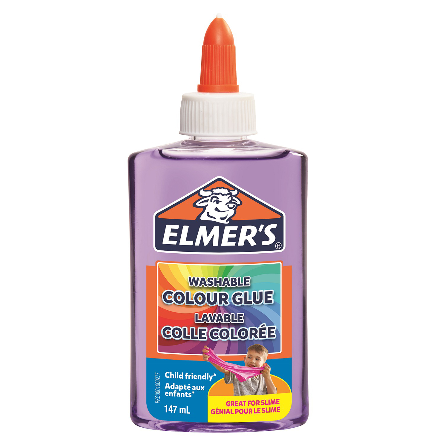 Клей для слаймов Elmers Color Glue 147 мл прозрачный Фиолетовый - фото 1