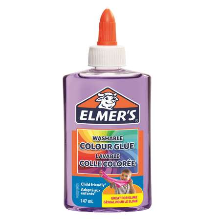 Клей для слаймов Elmers Color Glue 147 мл прозрачный Фиолетовый