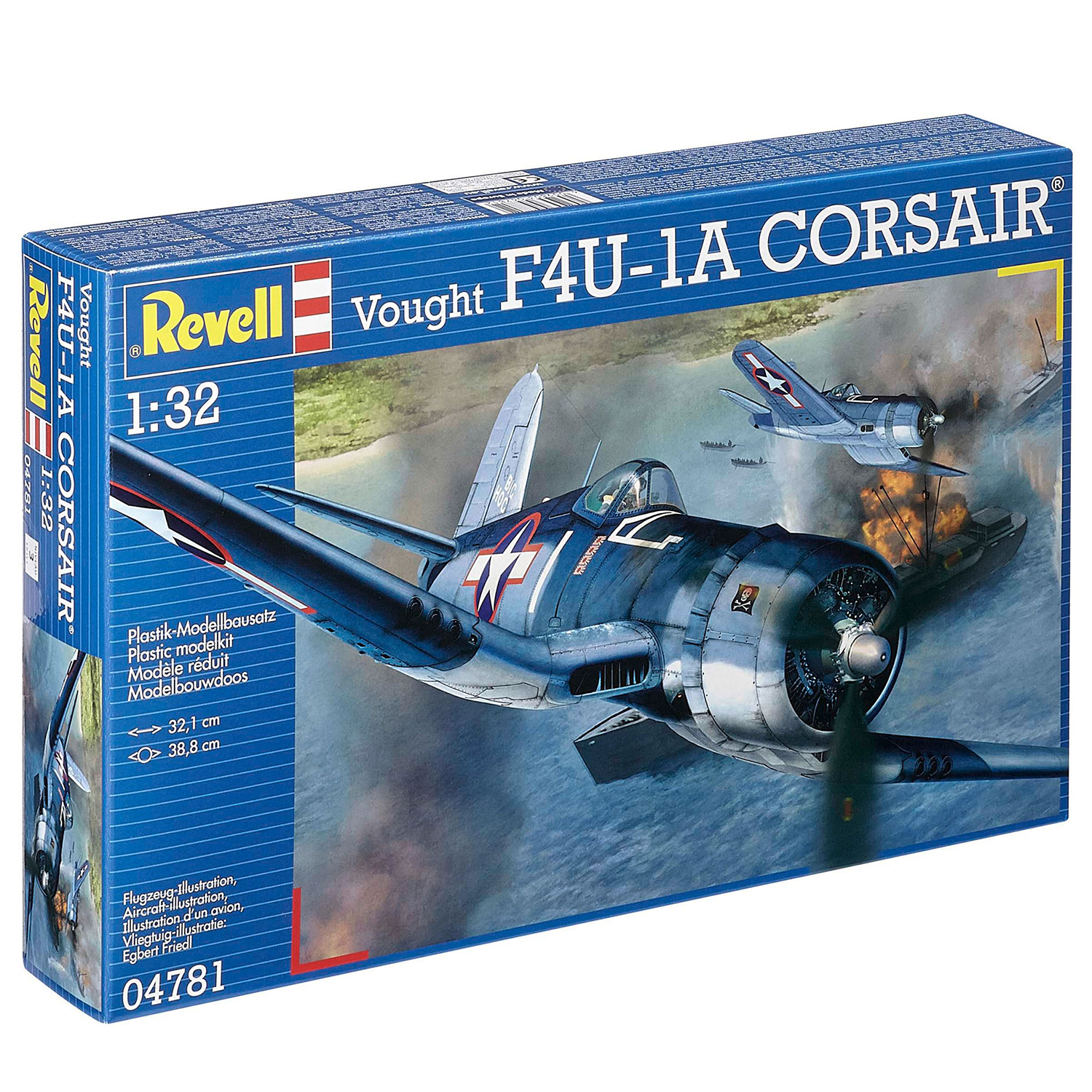 Сборная модель Revell Истребитель-бомбардировщик Vought F4U-1D Corsair 04781 - фото 3