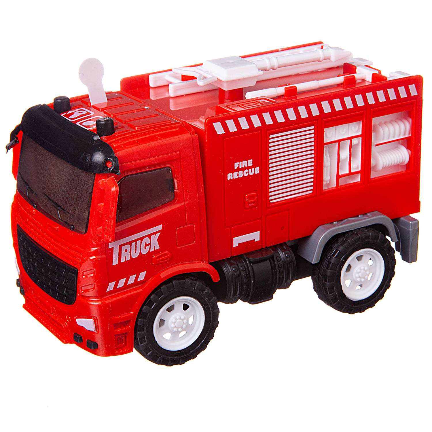 Машинка инерционная ABtoys Пожарная машина со звуковыми и световыми эффектами C-00447_ - фото 1