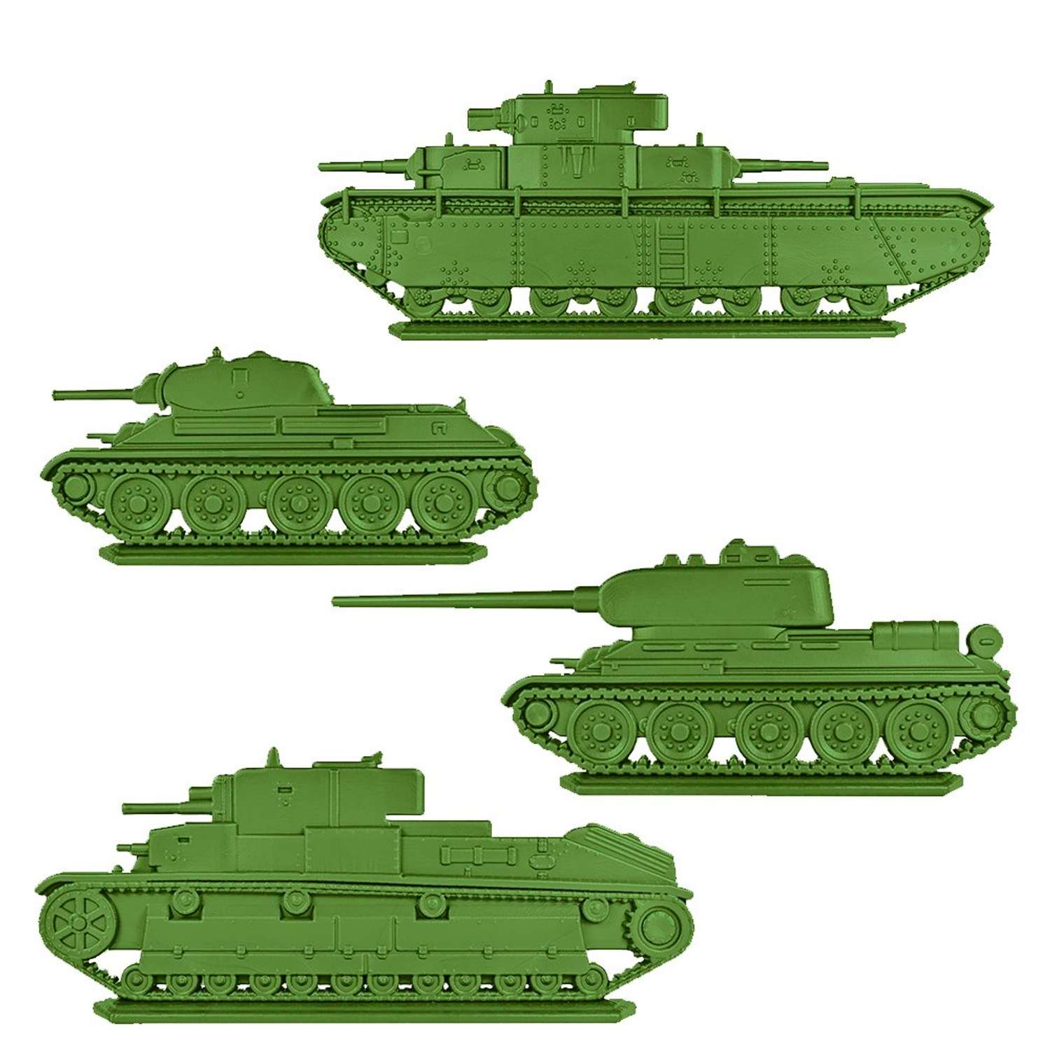 Набор фигурок Воины и Битвы Танки Т-34/76 и Т-34/85 Т-28 и Т-36 - фото 2