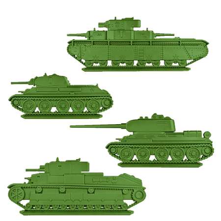 Набор фигурок Воины и Битвы Танки Т-34/76 и Т-34/85 Т-28 и Т-36