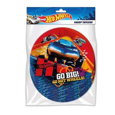 Набор бумажных тарелок ND Play Hot Wheels d18см 6шт 292784