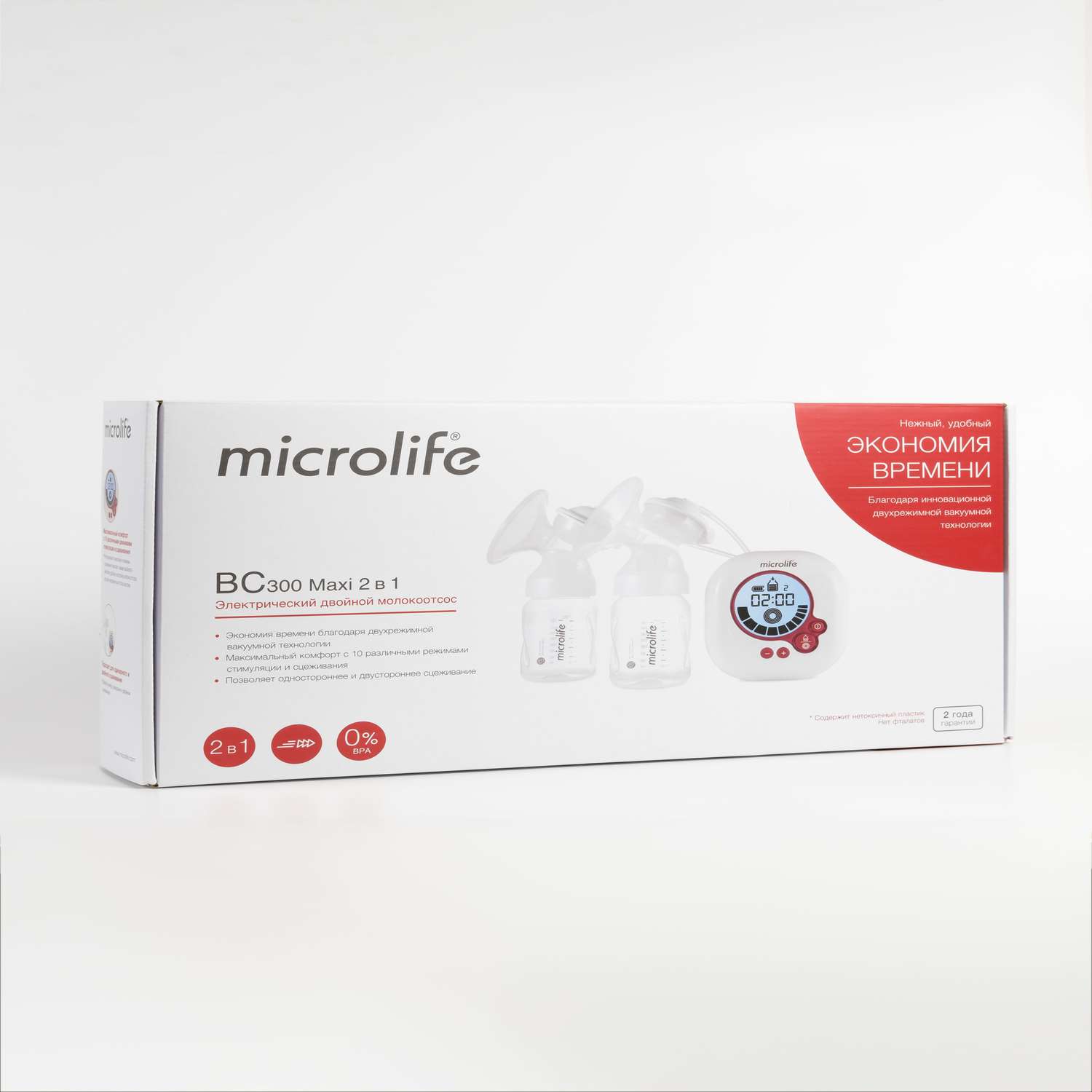 Электрический молокоотсос MICROLIFE BC 300 Maxi 2 в 1 - фото 1