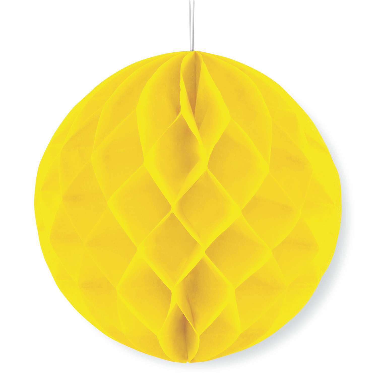 Шар бумажный Весёлый хоровод Декор 30 см желтый - фото 1