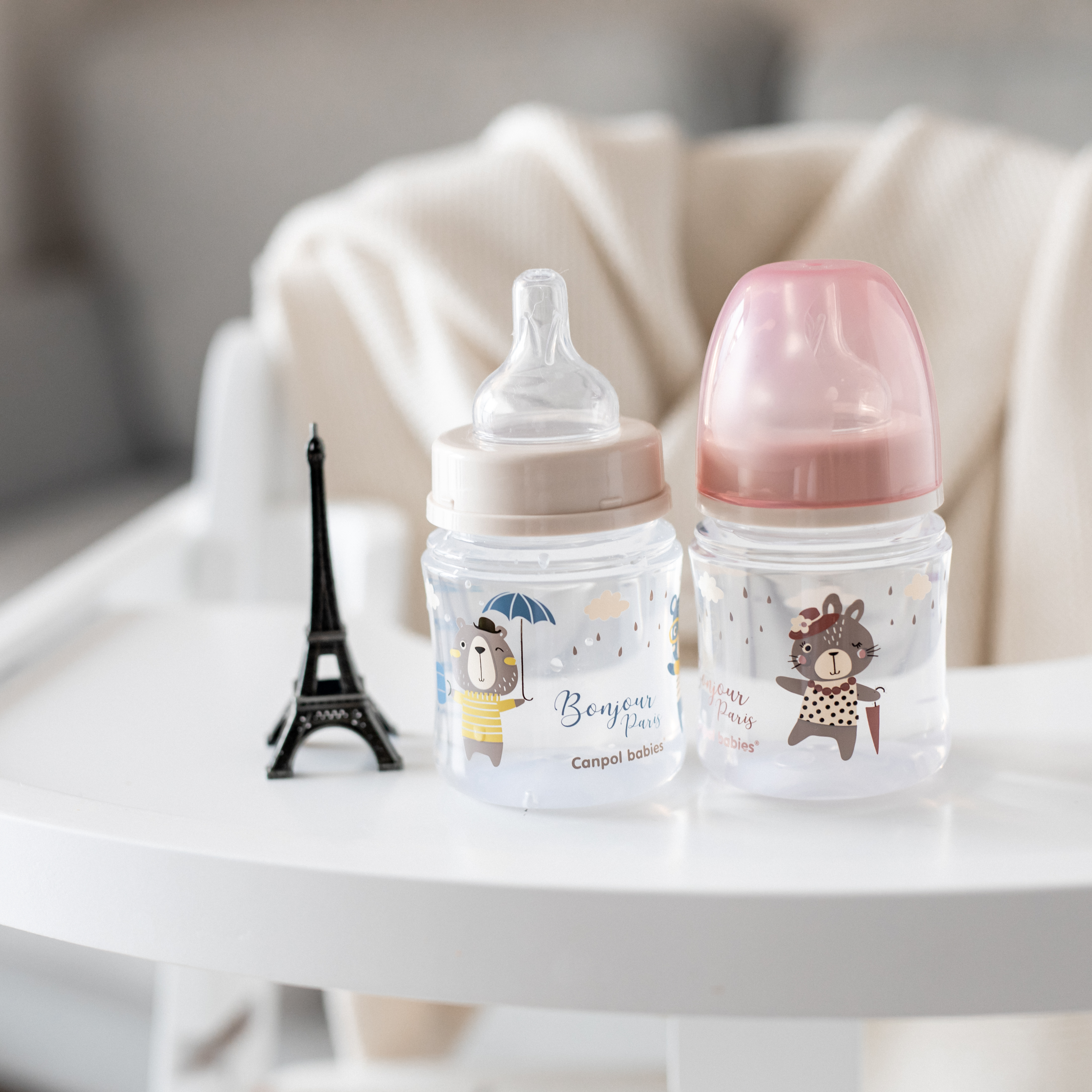 Бутылочка Canpol Babies PP Easy Start Bonjour Paris антиколиковая с широким горлом 120мл Розовая - фото 12