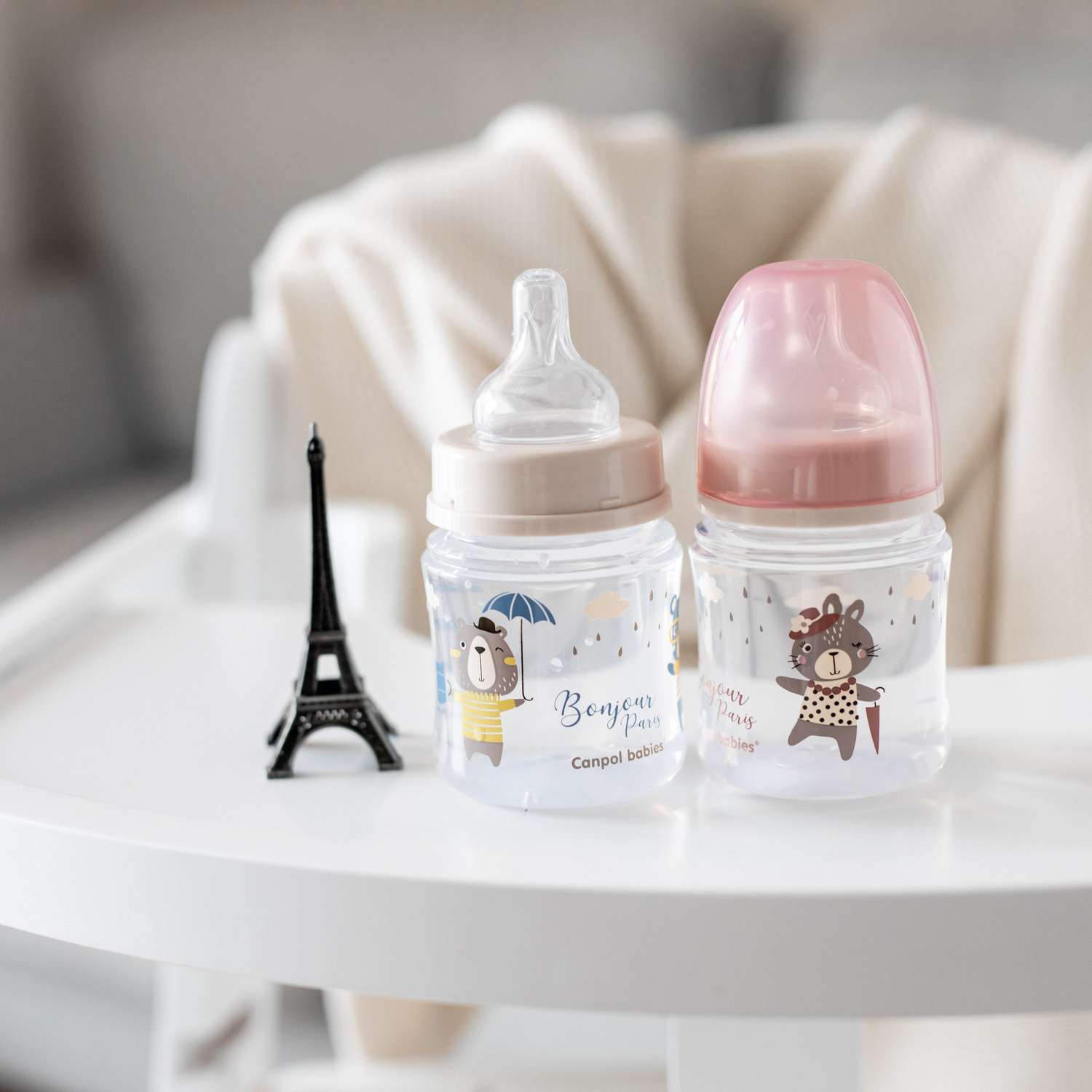 Бутылочка Canpol Babies PP Easy Start Bonjour Paris антиколиковая с широким горлом 120мл Розовая - фото 12