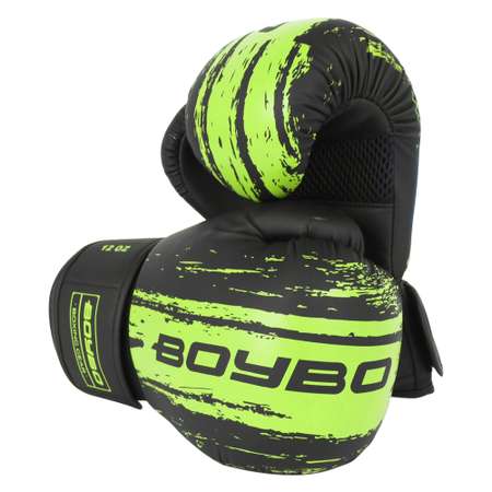 Перчатки боксерские BoyBo Stain BGS322 зеленый 6 OZ