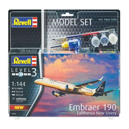 Сборная модель Revell Пассажирский самолет Embraer 190 Lufthansa New Livery