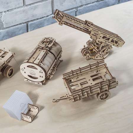Сборная деревянная модель UGEARS Дополнение к грузовику UGM-11 3D-пазл механический конструктор