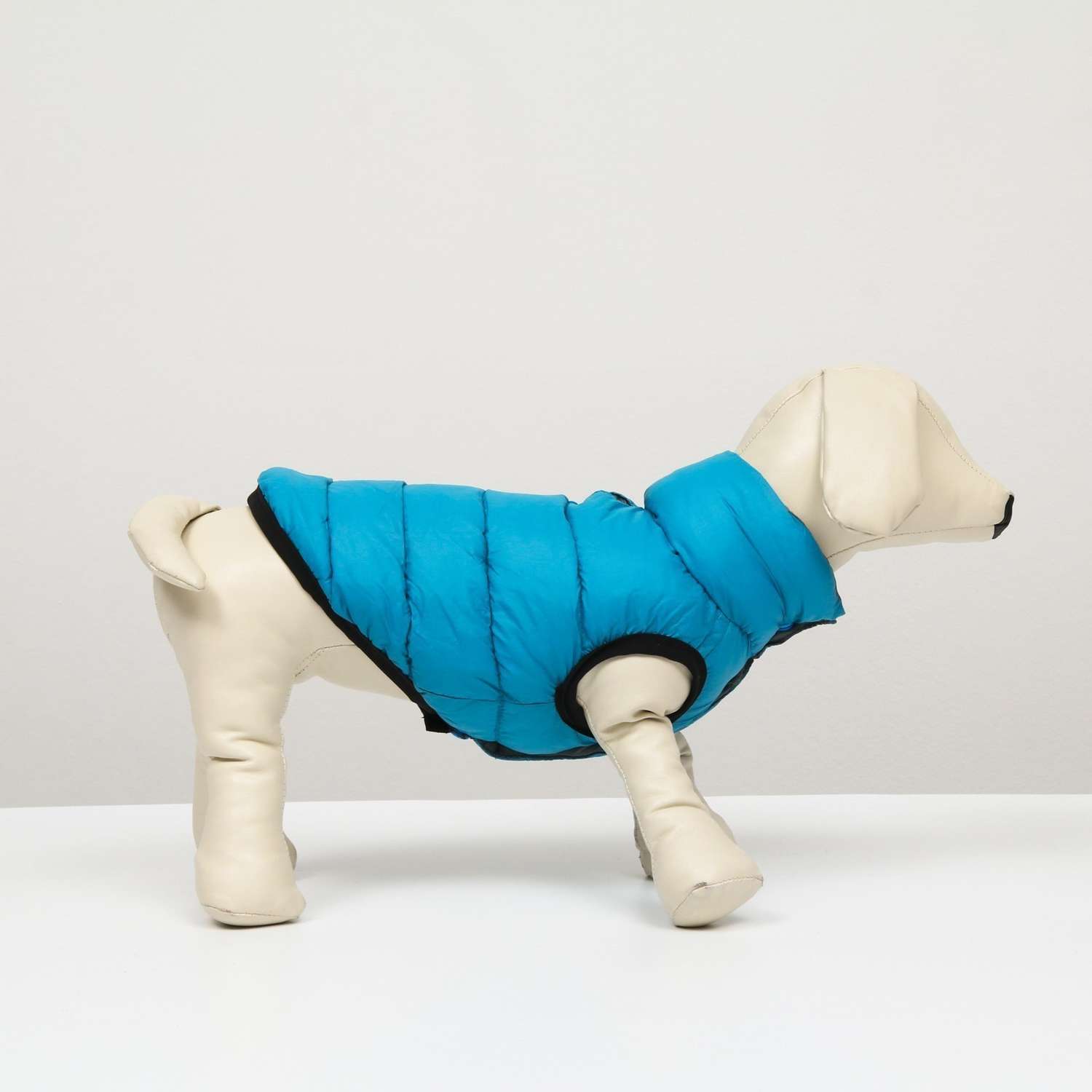 Куртка для собак Sima-Land двухсторонняя L голубая/серая - фото 1