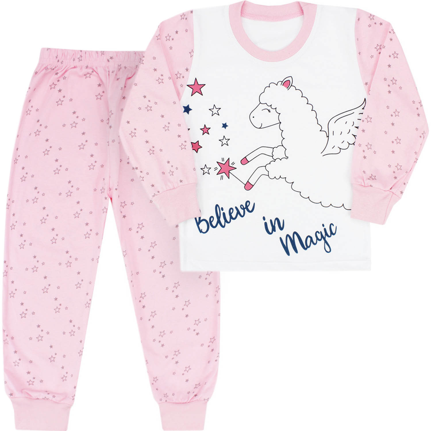 Пижама Babycollection 00-00024859 белый бледно-розовый - фото 1