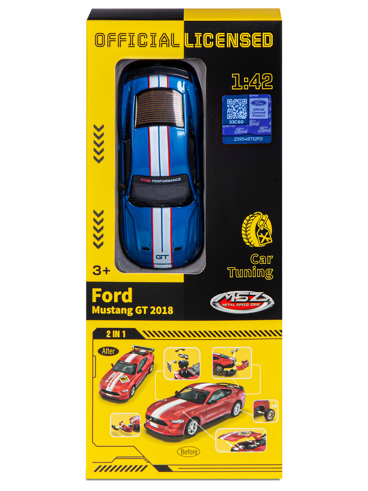 Автомобиль ДЖАМБО Ford 1:42 синий JB1251640 - фото 20