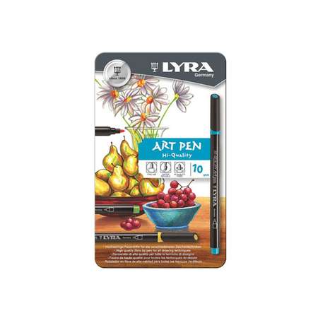 Фломастеры Lyra Art Pen 10 шт. металл