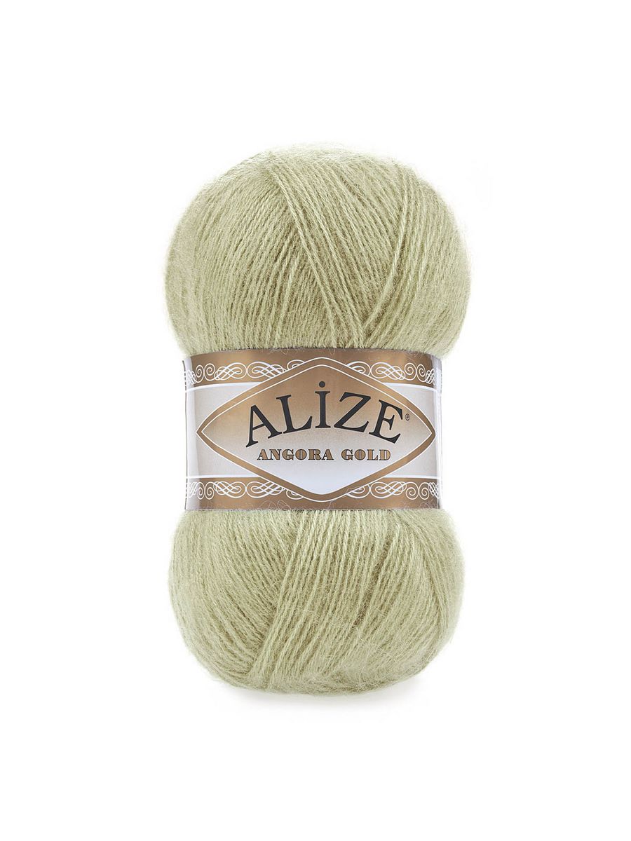 Пряжа Alize мягкая теплая для шарфов кардиганов Angora Gold 100гр 550 м 5 мотков 267 пастельно-зеленый - фото 6