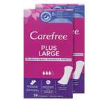 Прокладки гигиенические Carefree ежедневные 36 шт х 2 упаковки Plus large
