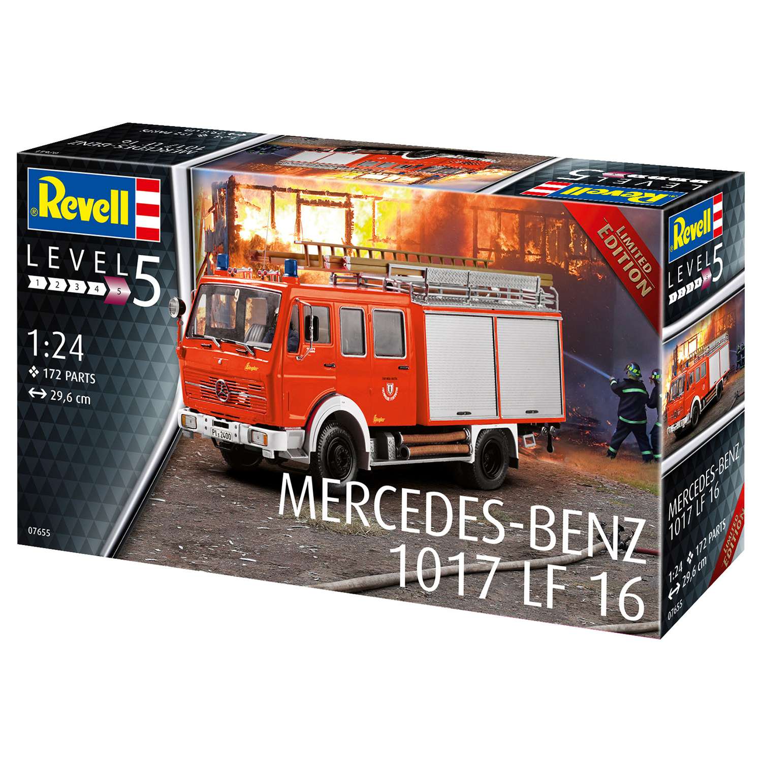 Сборная модель Revell Пожарный автомобиль Mercedes-Benz 1017 LF 16 07655 - фото 3