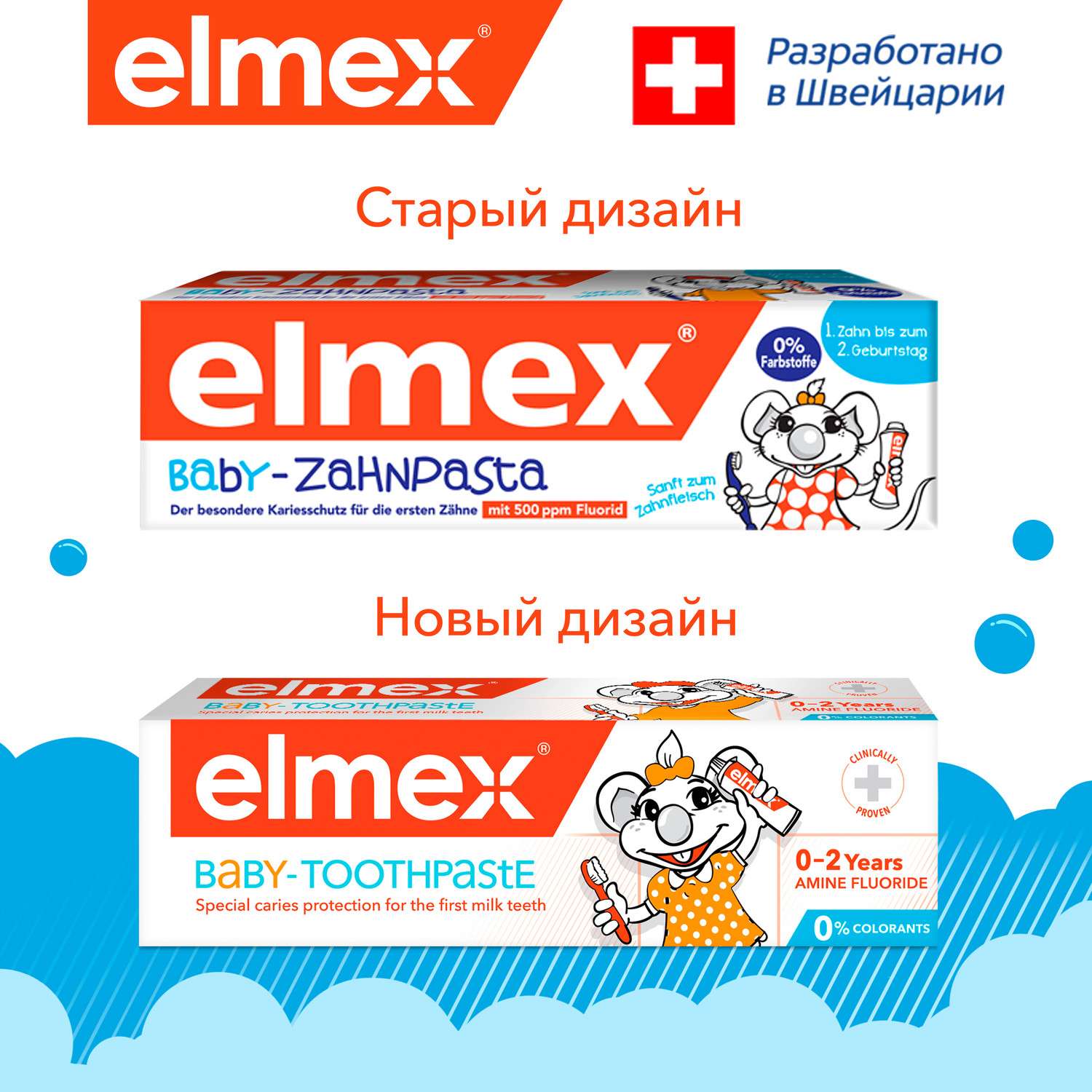 Зубная паста Elmex 50мл от 0 до 2лет - фото 10