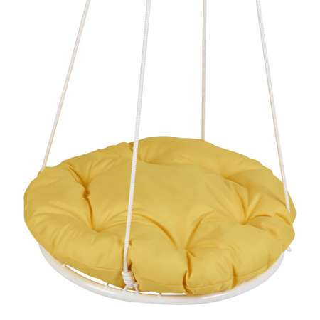 Качели-гнездо Polini kids подвесные с подушкой Белый-Желтый