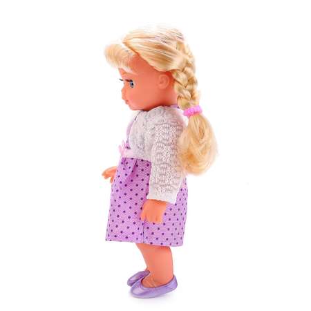 Кукла Карапуз озвученная, стихи и песни А.Барто, 25 см Фиолетовое платье