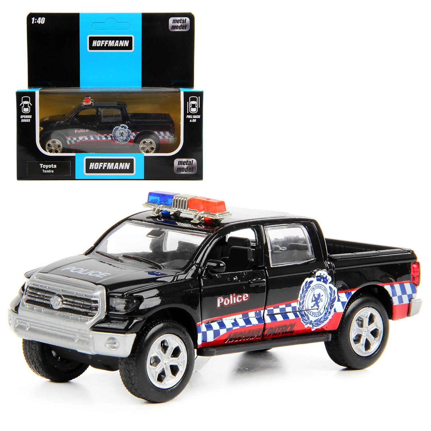 А Машина HOFFMANN 1:40 Toyota Tundra Police Car купить по цене 748 ₽ в  интернет-магазине Детский мир