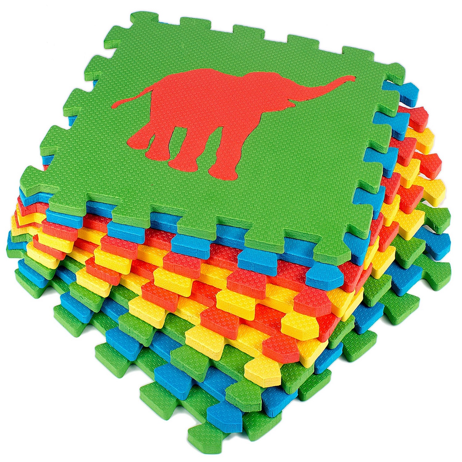 Развивающий детский коврик Eco cover игровой для ползания мягкий пол Сафари 33х33 - фото 3
