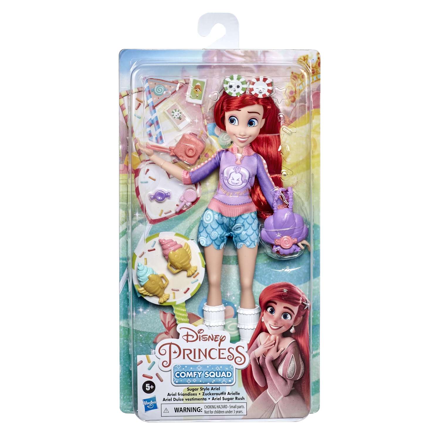 Кукла Disney Princess Hasbro Комфи Ариэль с аксессуарами E84045L0 E83945L0 - фото 2
