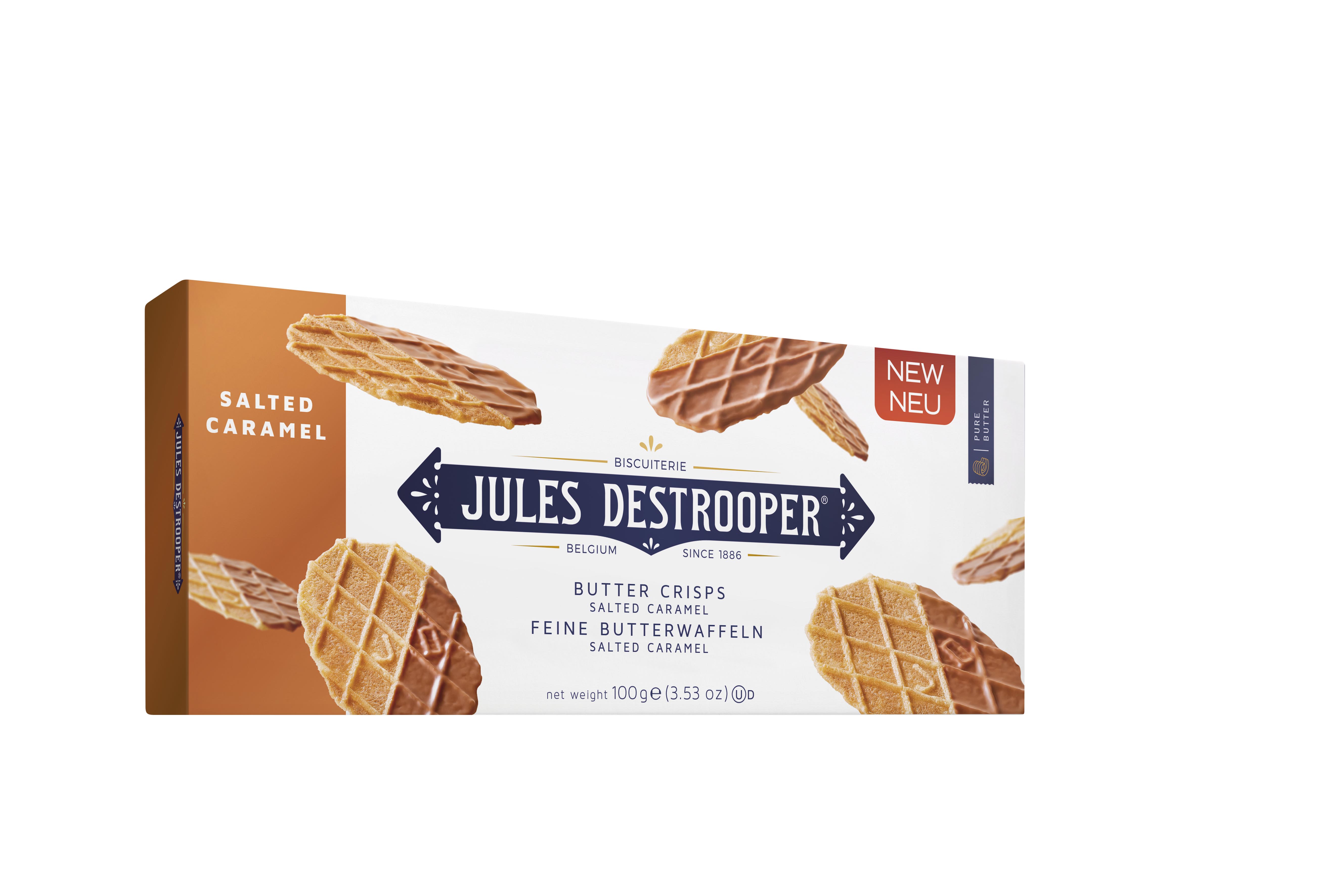 Печенье Jules Destrooper Butter Crisps соленая карамель 100 грамм - фото 1