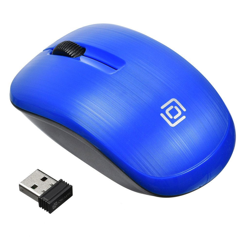 Мышь OKLICK 525MW синий оптическая (1000dpi) беспроводная USB (2but) - фото 1