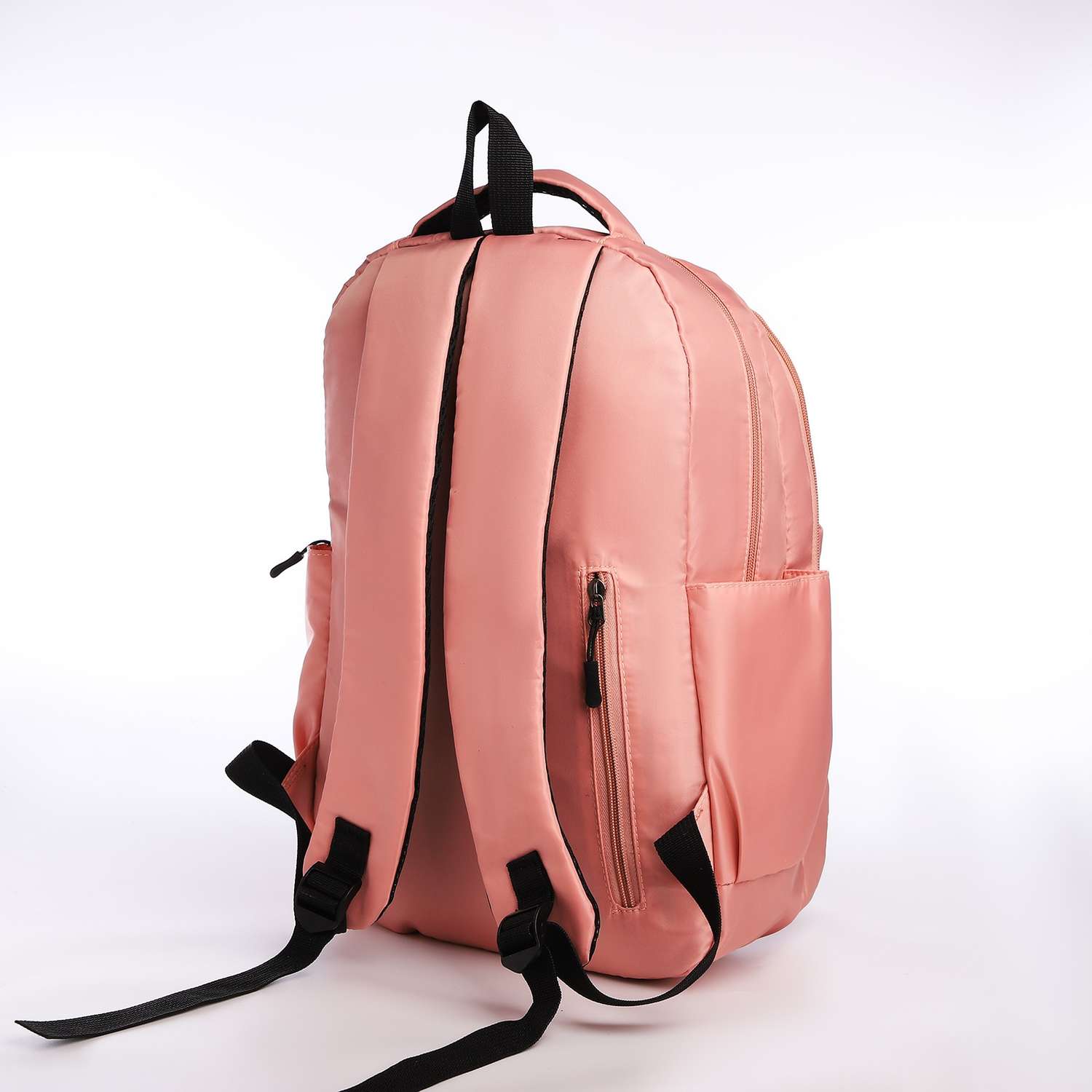 Рюкзак Sima-Land молодёжный из текстиля на молнии 5 карманов цвет розовый - фото 2