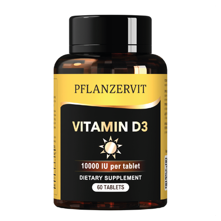 Витамин Д3 10000 PFLANZERVIT для иммунитета энергии 60 таблеток