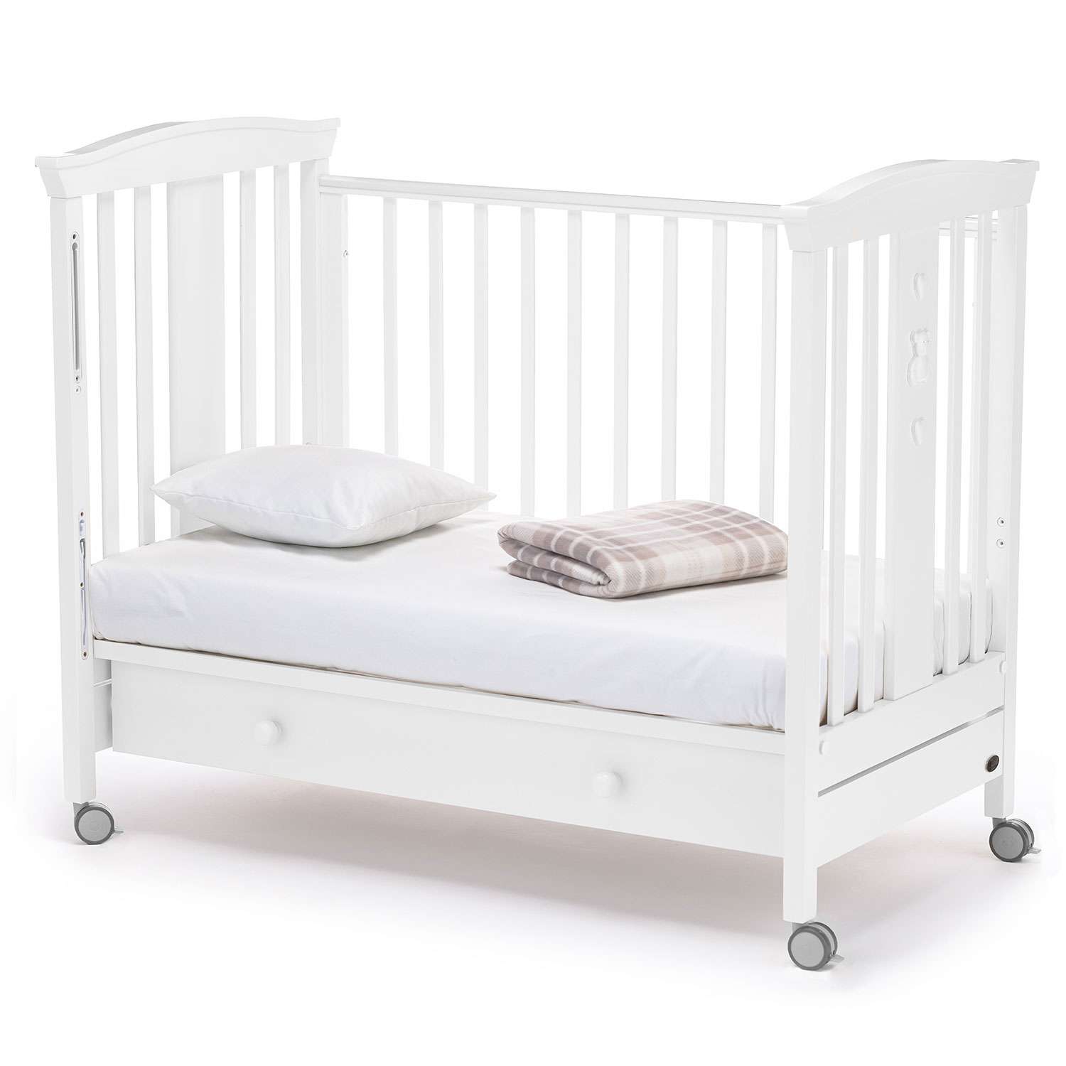 Детская кроватка Nuovita прямоугольная, без маятника (белый) - фото 12