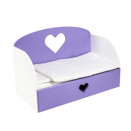 Мебель для кукол Paremo Диван–кровать Сердце Сирененвый PFD120-17