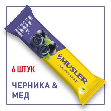 Злаковые батончики MUSLER Черника и мед мюсли 6 шт.х 30г