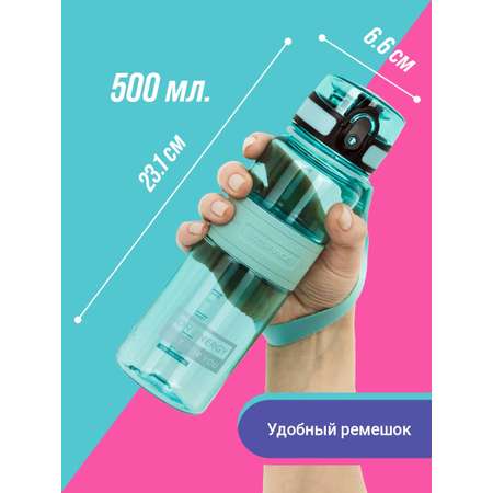 Бутылка для воды 500 мл UZSPACE 5025 ярко-голубой
