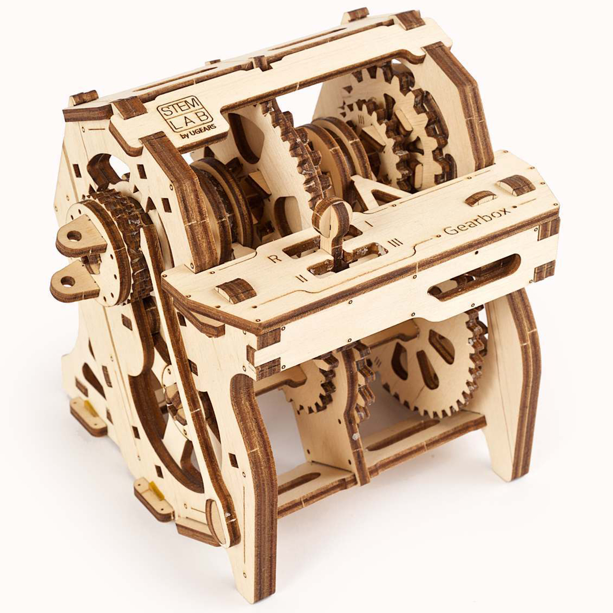 Сборная деревянная модель UGEARS Коробка передач STEM 3D-пазл механический конструктор - фото 3