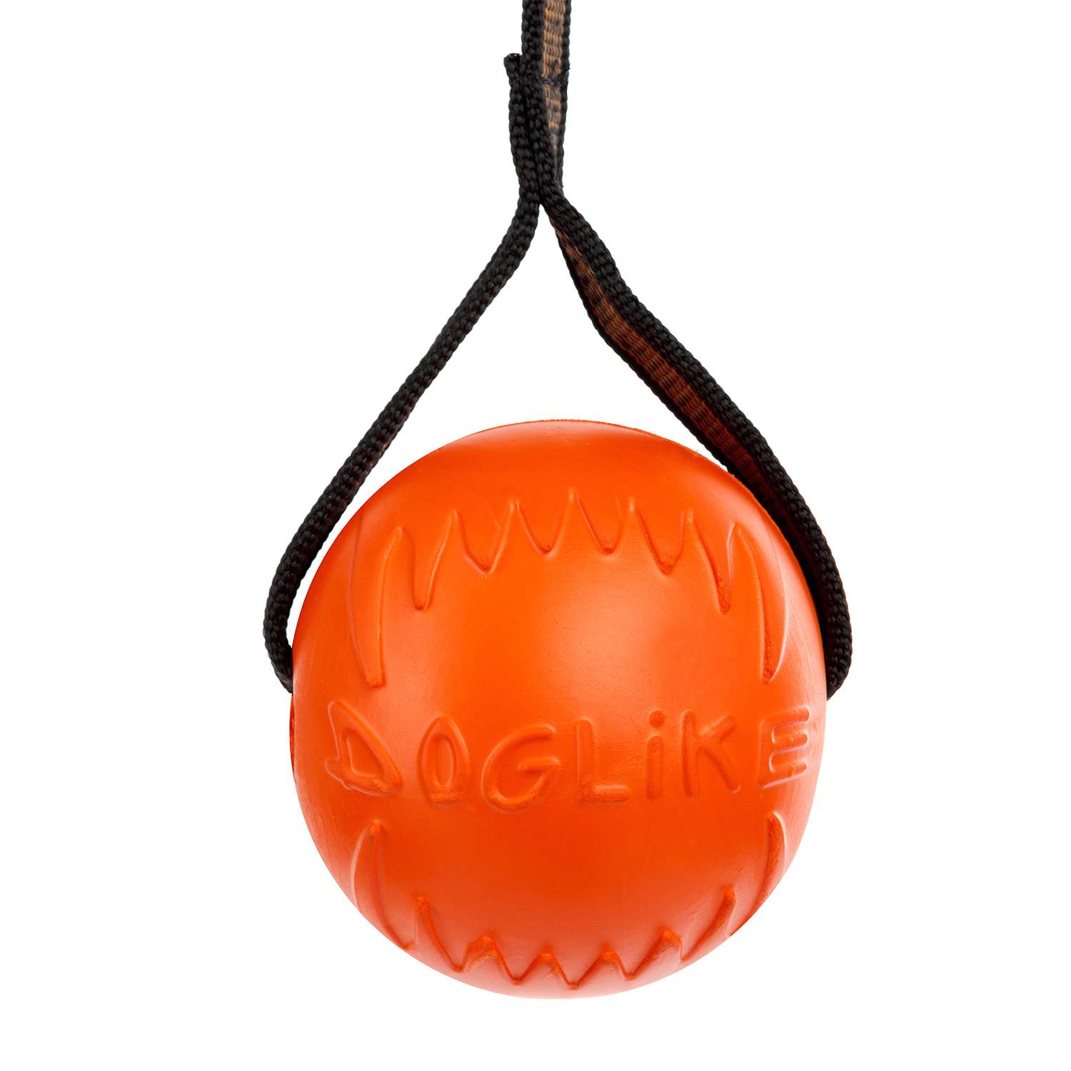 Игрушка для собак Doglike Мяч с лентой большой Оранжевый - фото 5
