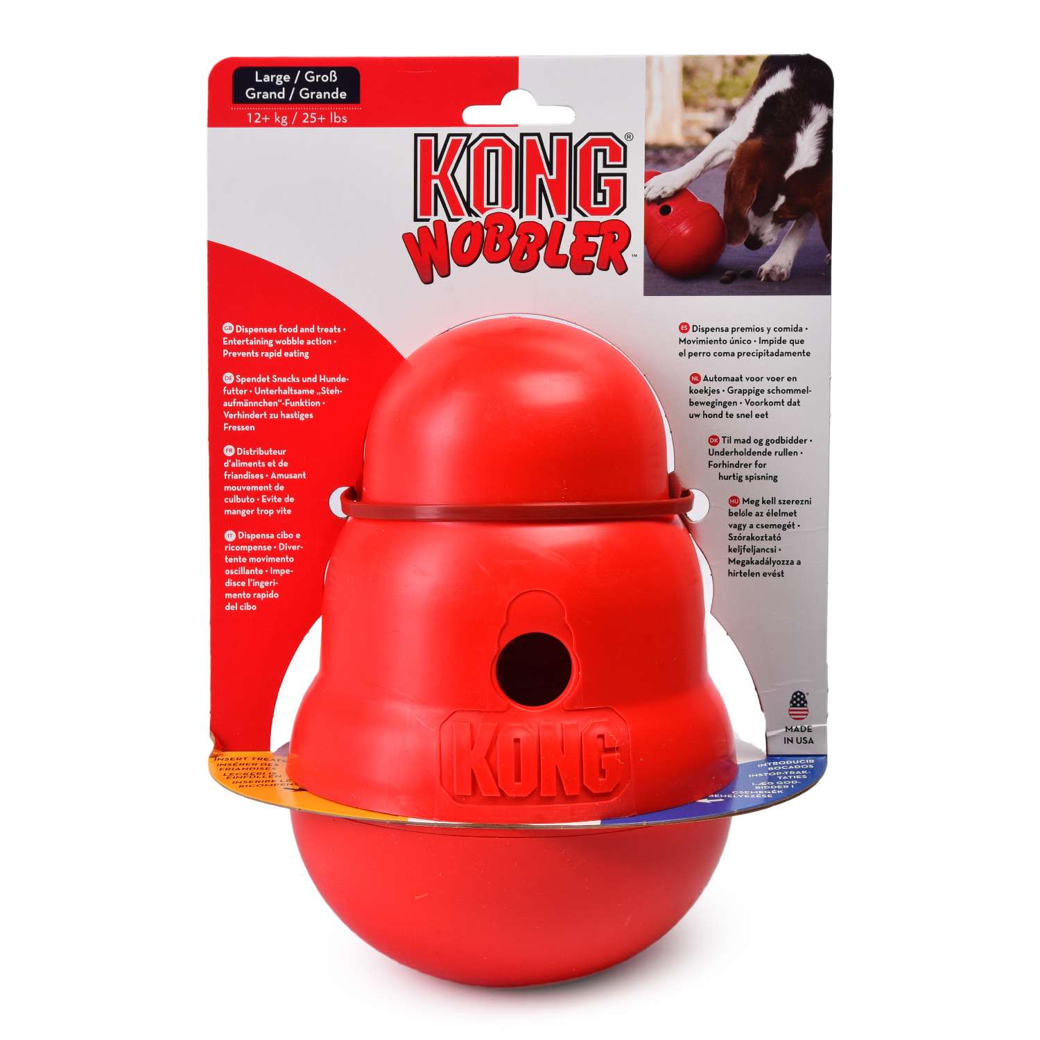 Игрушка для собак KONG Wobbler крупных пород интерактивная PW1E - фото 1