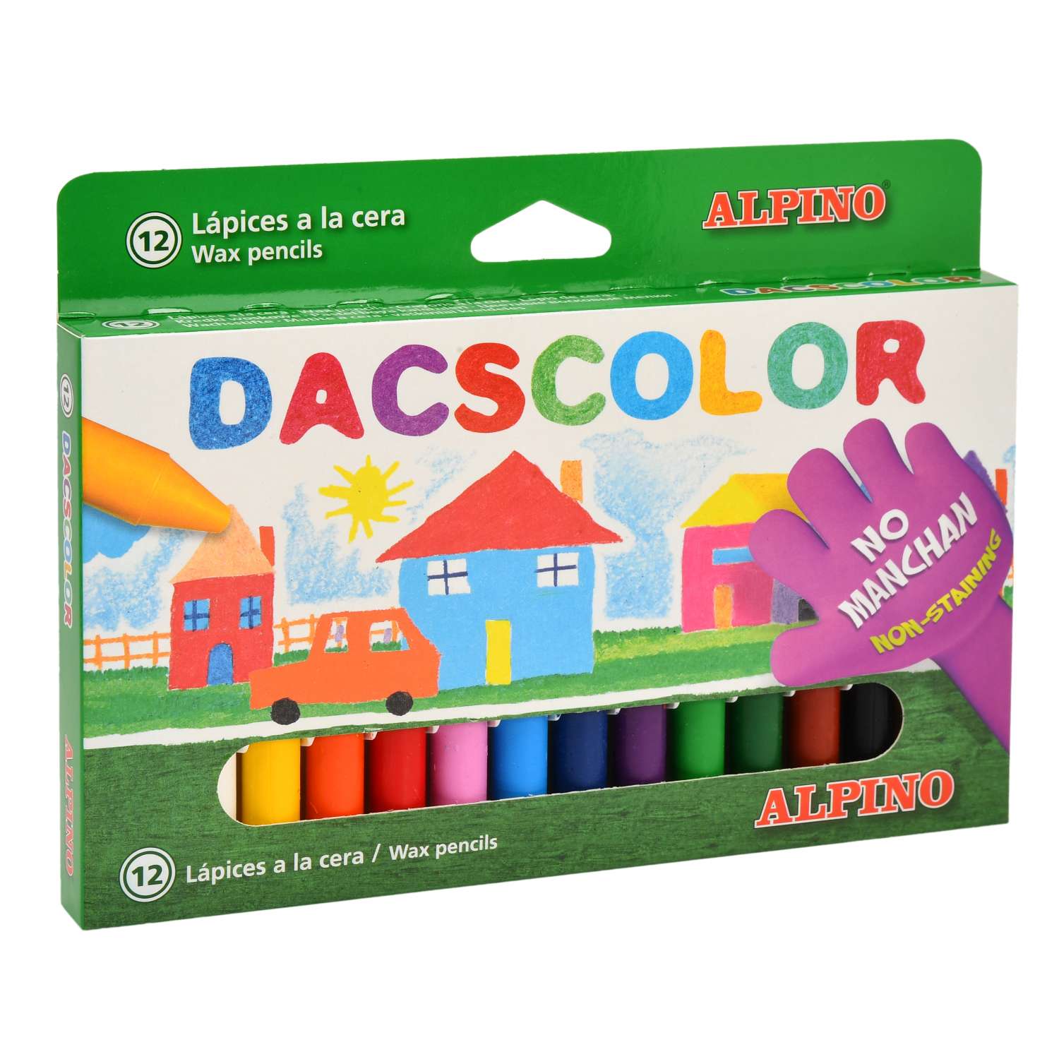 Карандаши восковые ALPINO Dacscolor 12цветов DC050290 - фото 1