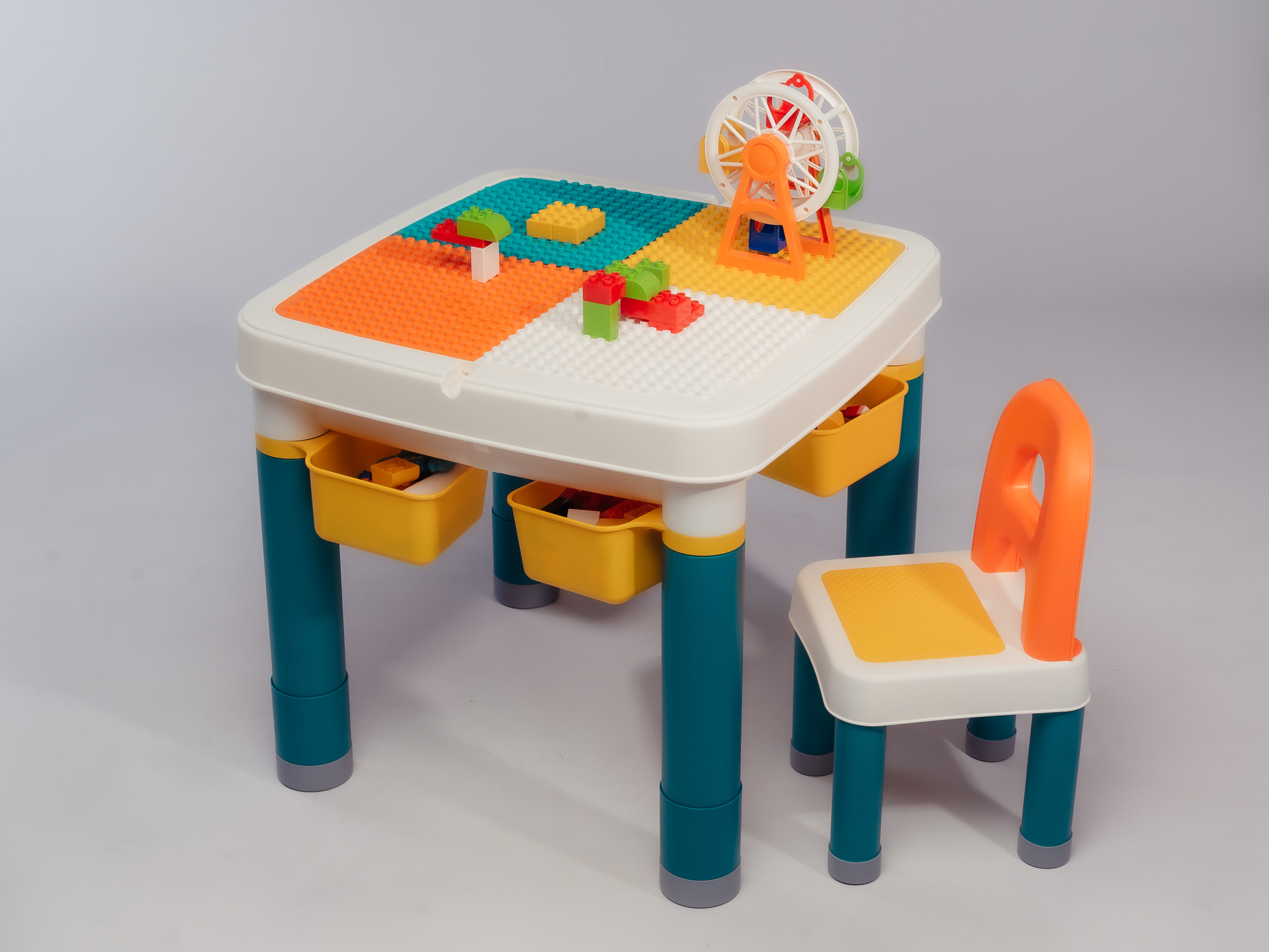Стол развивающий со стулом Sitstep детский для конструктора - фото 7