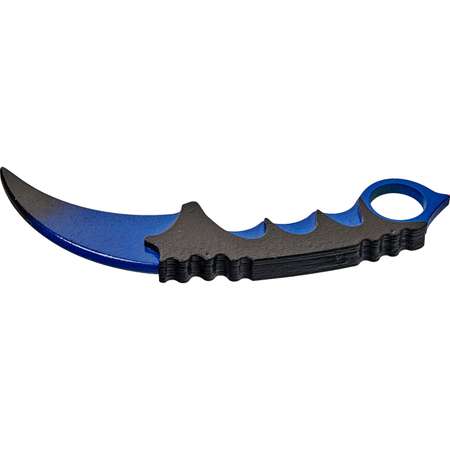 Нож-керамбит MASKME Сверхпрочные градиент синий деревянный
