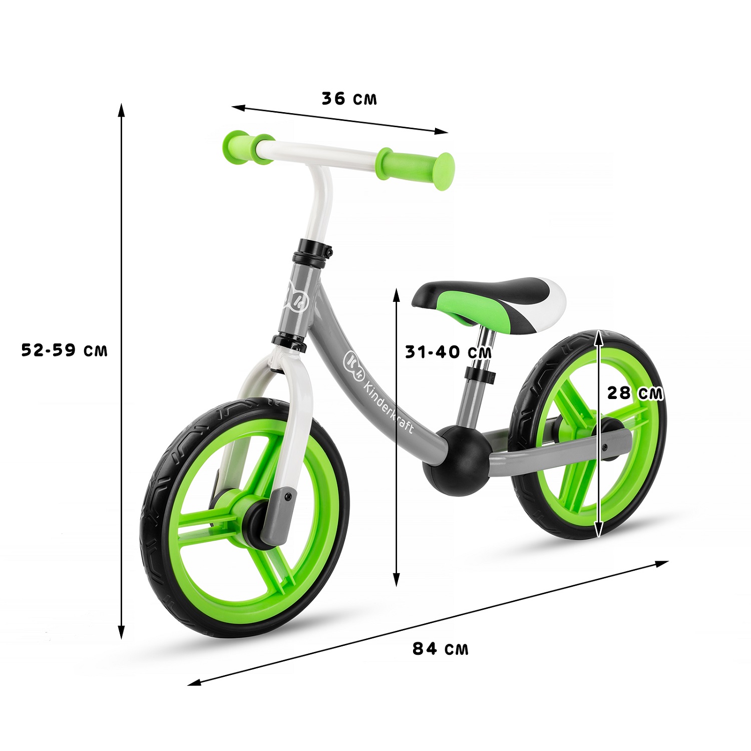 Беговел Kinderkraft 2WAY NEXT Green/Grey KKR2WNXGRE0000 - фото 8