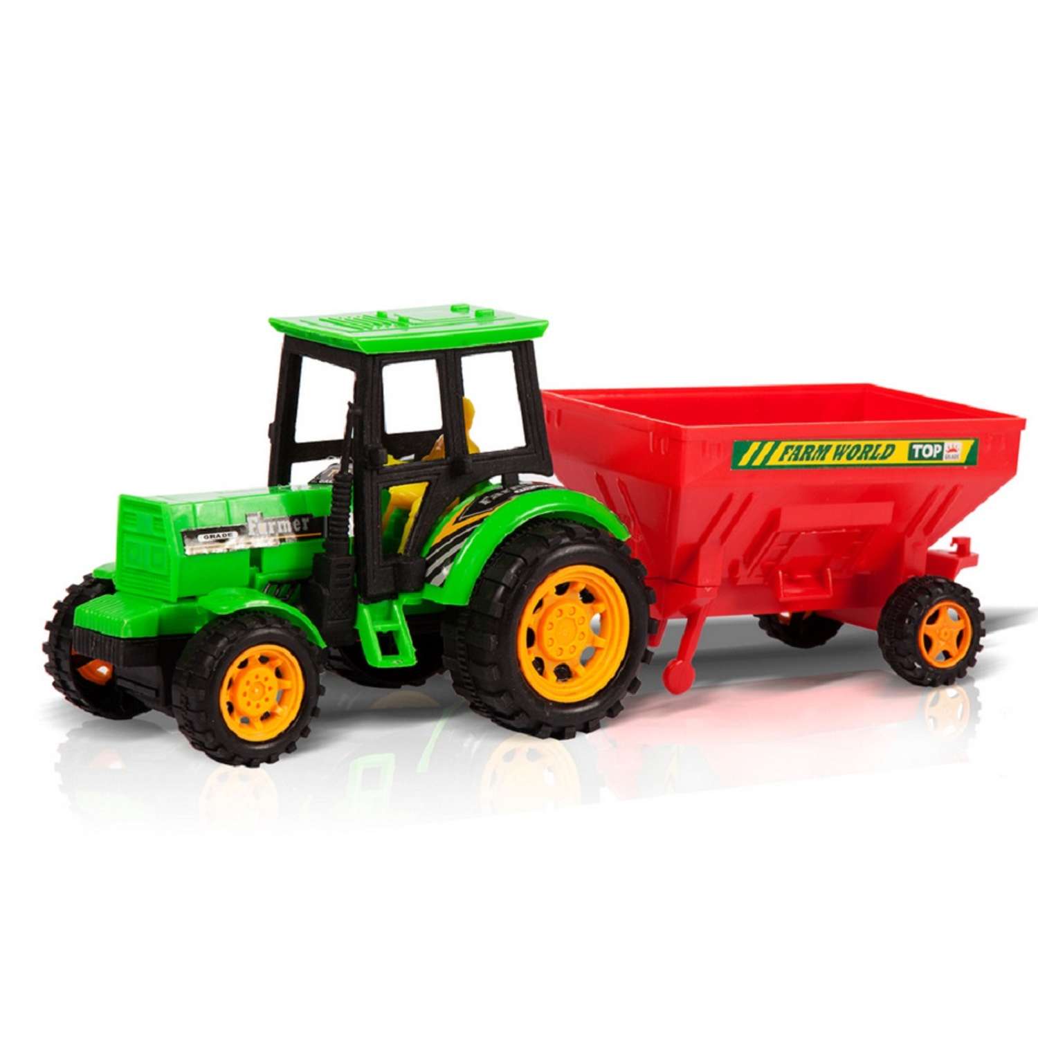 Трактор игрушечный Handers с прицепом. Дорожные работы HAC1608-116 - фото 1