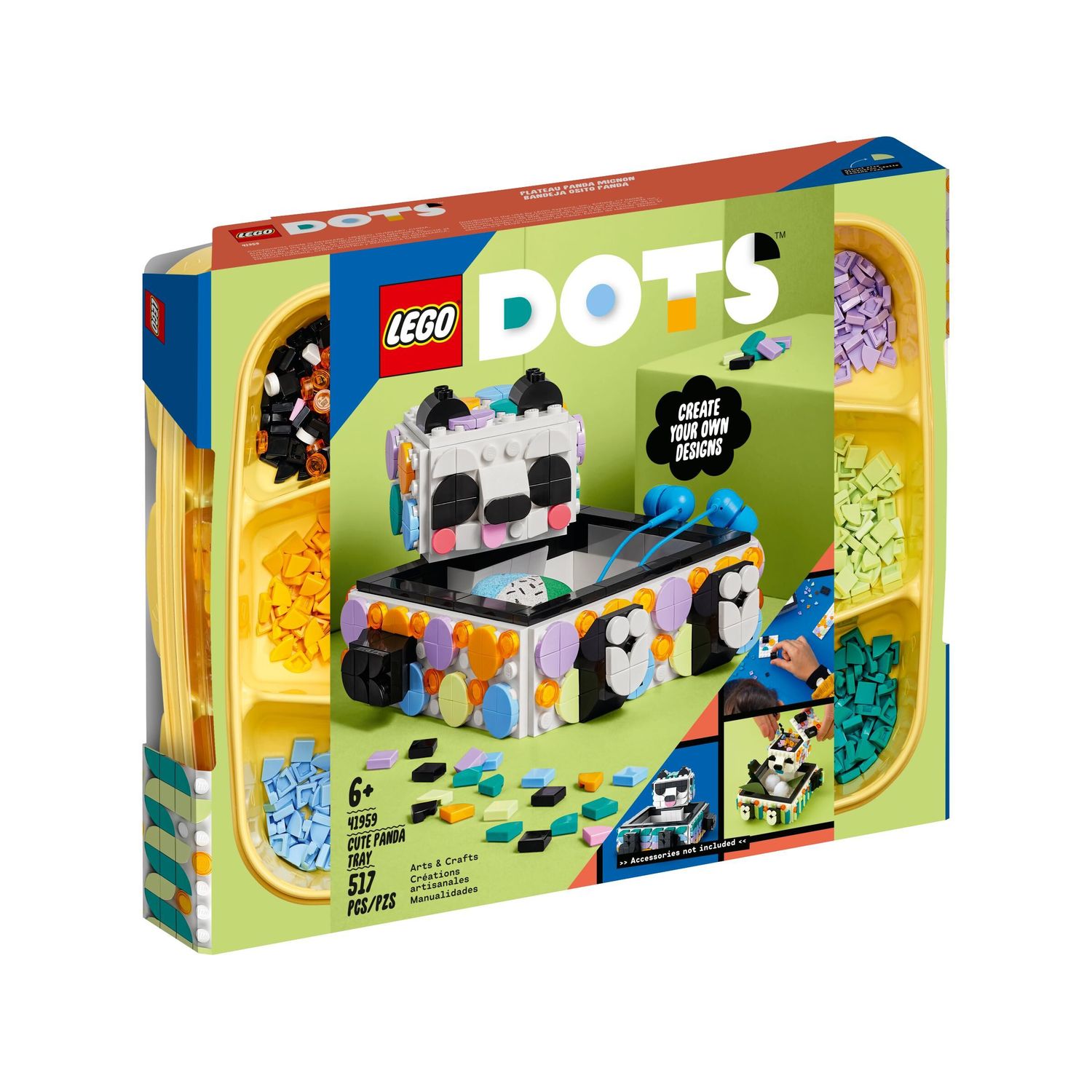 Конструктор LEGO Dots Cute Panda Tray 41959 - фото 1