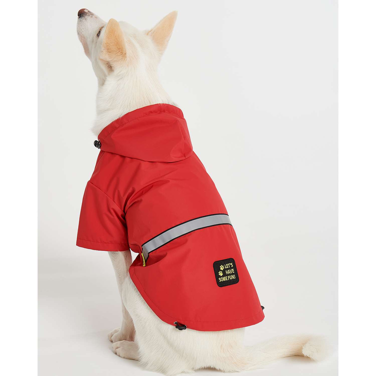 Дождевик-куртка для собак Зоозавр красная 60 - фото 7