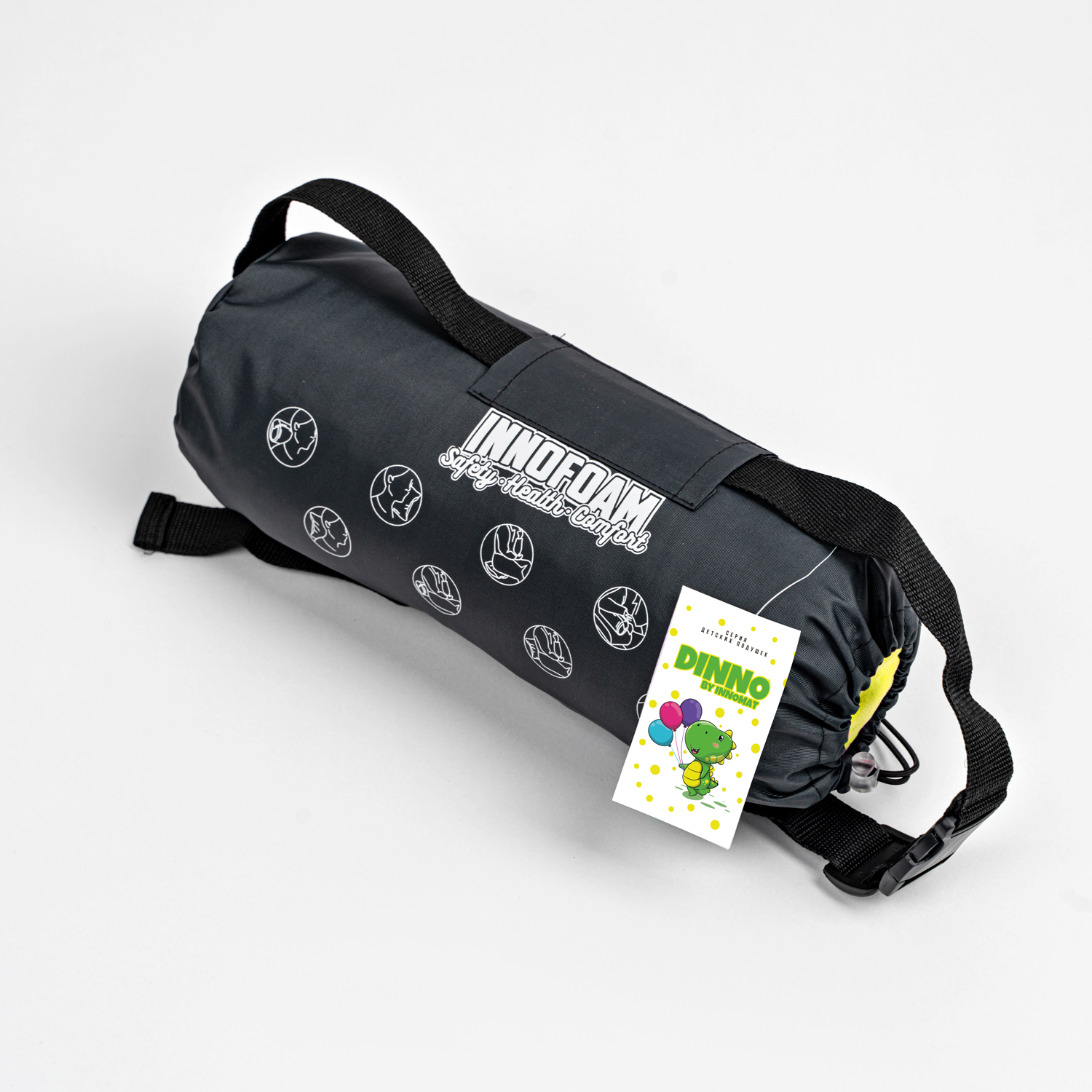Ортопедическая подушка Innomat для путешествий Dinno TraveLux 8в1 для автомобильного ремня безопасности - фото 7